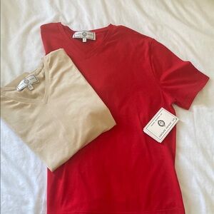 *NWT* TWO ST JOHN Sport Short Sleeve Cotton Tops Size L